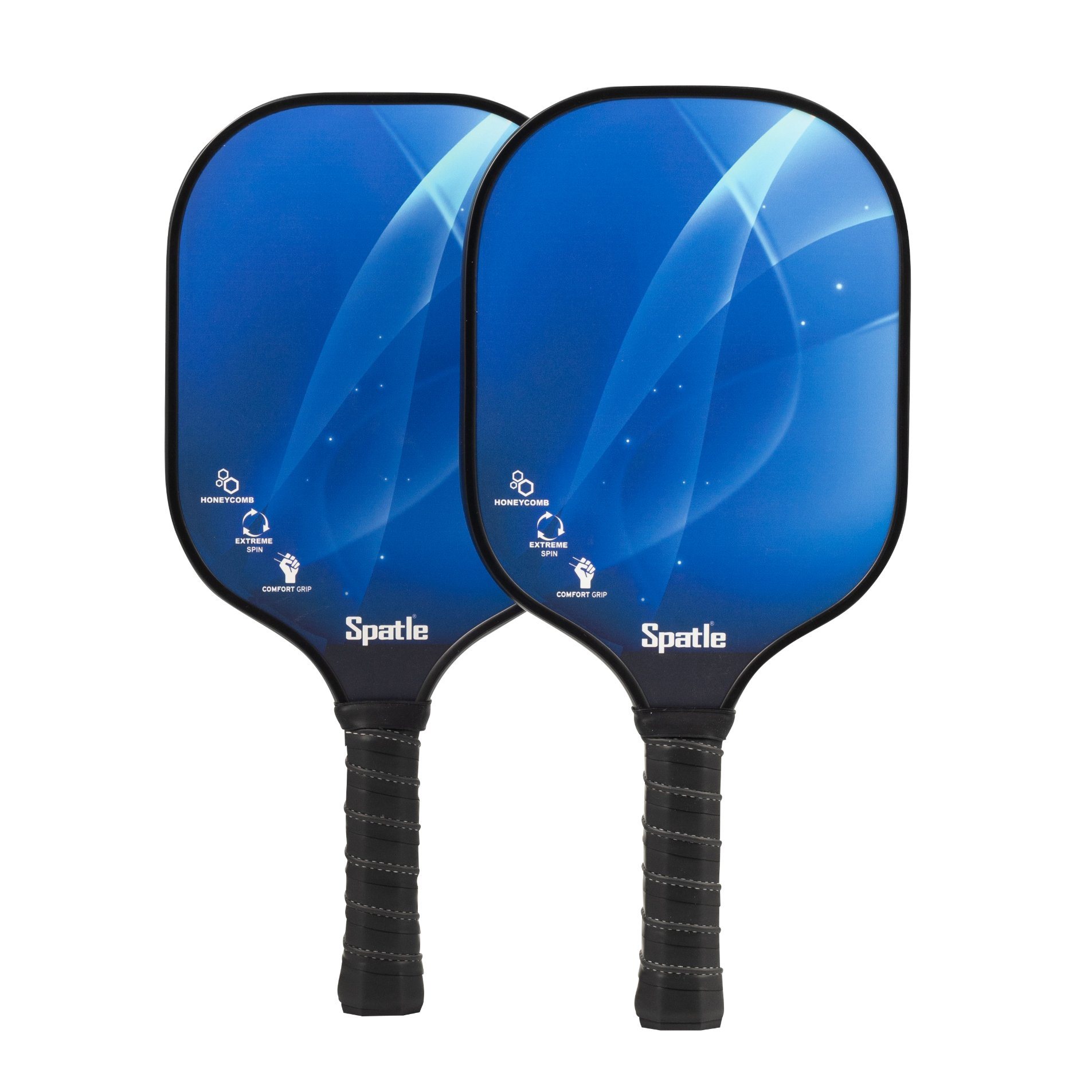 Carbon Fiber Face with Honeycomb Polypropylene Core Elongated Pickleball Paddle
